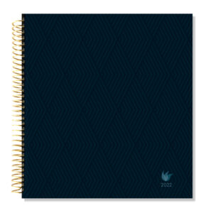 2022 (Jan-Dec) Dated Yearly Planner Hard Cover—Geometric Black