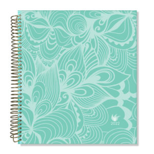 2022 (Jan-Dec) Dated Yearly Planner Hard Cover—Mint Swirl