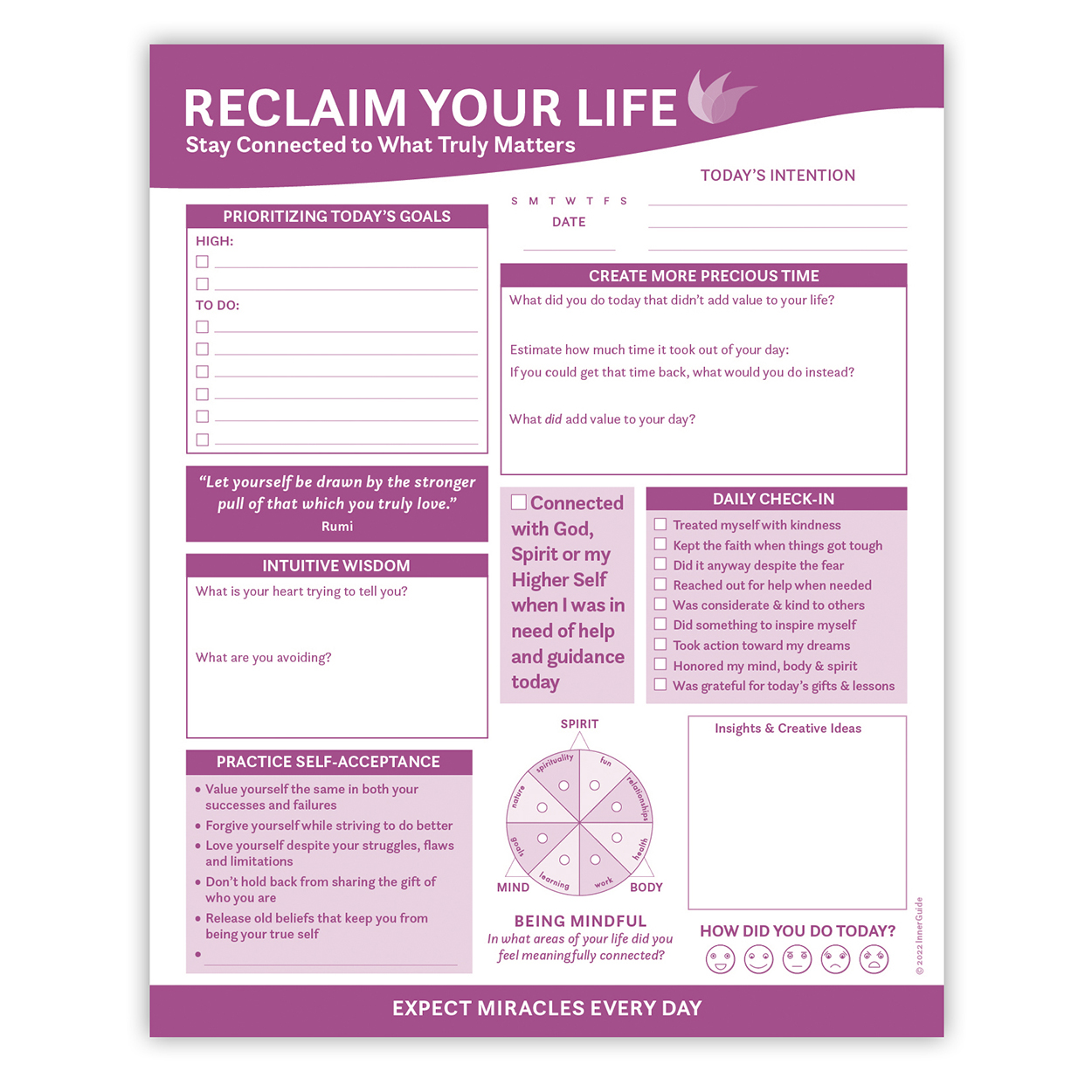 Reclaim Your Life – Stay Connected To What Truly Matters 8″x10″