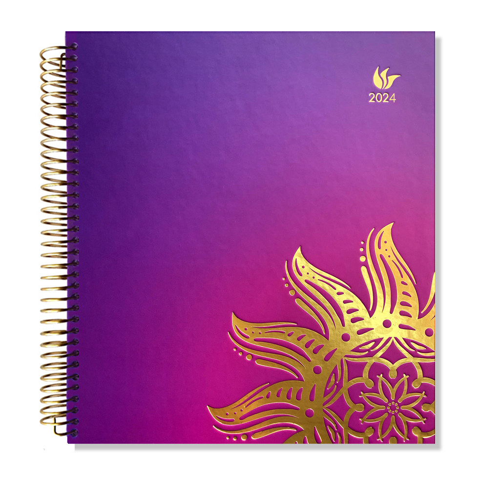 2024 (Jan-Dec) Dated Yearly Planner Hard Cover—Sunshine